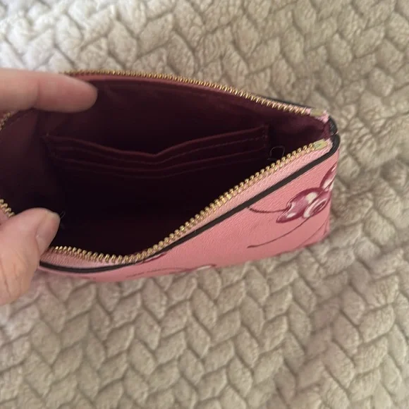 Coach Cherry Corner Zip Wristlet - Picture 3 of 5